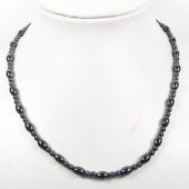 Mens Magnetic Hematite 6x9mm Oval Beads Strands Necklace